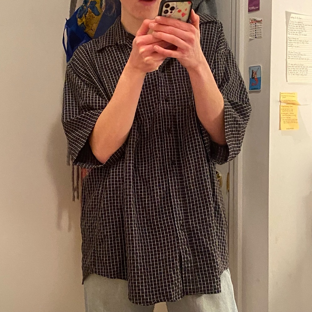 Checker Button Down Shirt